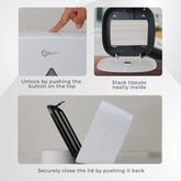 Robustt Wall-Mounted V/N/M Fold Paper Hand Towel Dispenser - White